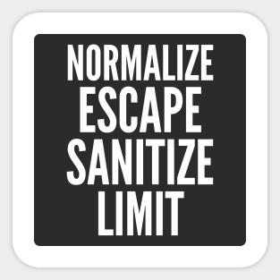 Secure Coding Normalise Escape Sanitise Limit Black Background Sticker